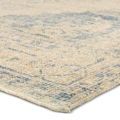 Tesorino By House Sprucing TRN02 Rug by Jaipur Living in beige, blue. Made from 100% pet yarn in a unique style.