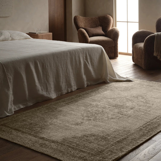 Amata By House Sprucing AMT01 Rug by Jaipur Living in tan, navy. Made from 100% pet yarn in a unique style.