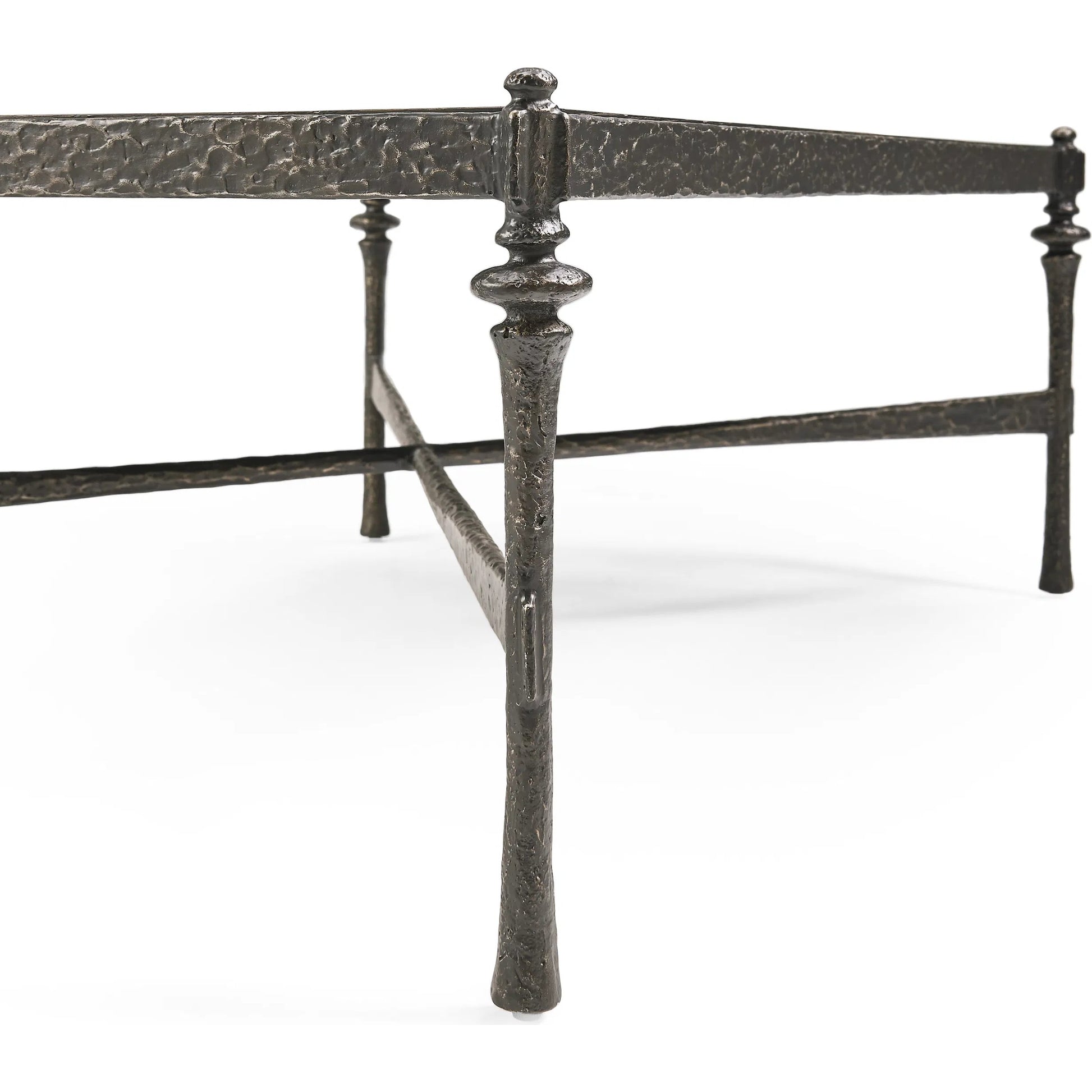 Terravita Cocktail Table by Jonathan Charles in black caldera oak. Made from oak veneer in a cottage & farmhouse style.
