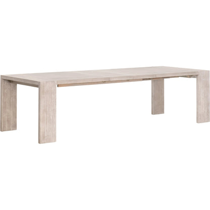 Tropea Dining Table by Essentials For Living in natural gray acacia. Made from acacia veneer, mdf, solid rubberwood, metal in a modern style.