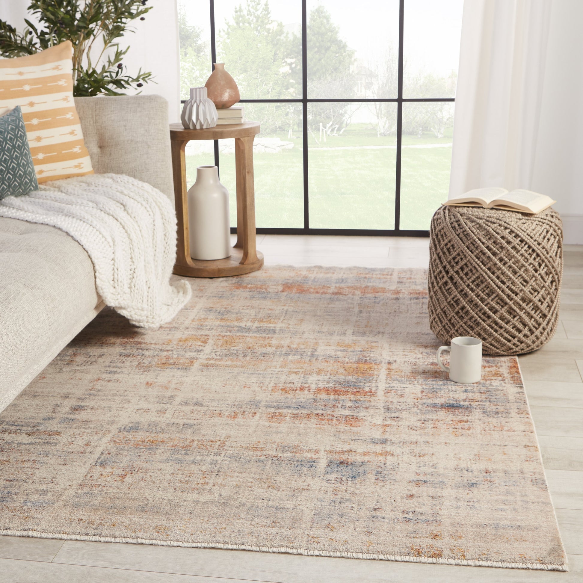 Terra TRR04 Rug by Jaipur Living in multicolor, white. Made from 100% polyester in a unique style.