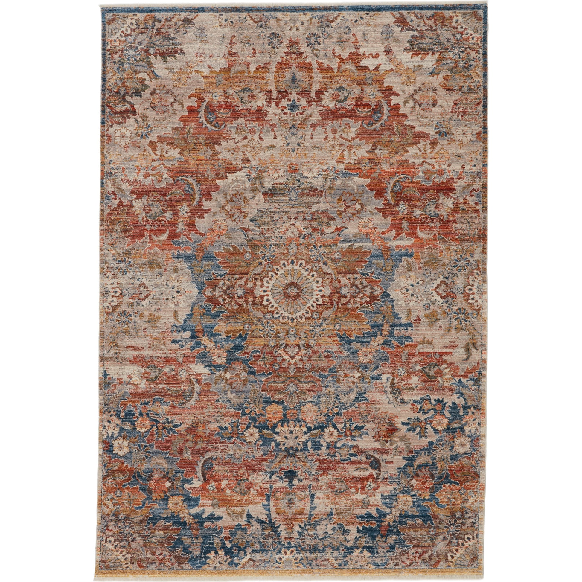Terra TRR05 Rug by Jaipur Living in blue, orange. Made from 100% polyester in a unique style.