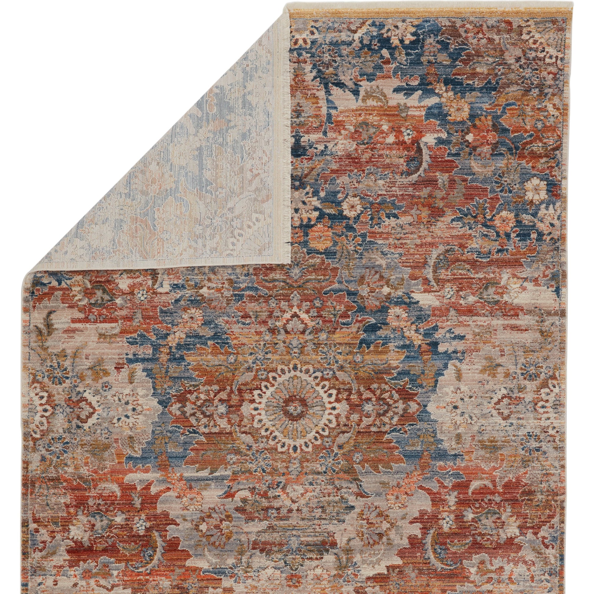Terra TRR05 Rug by Jaipur Living in blue, orange. Made from 100% polyester in a unique style.