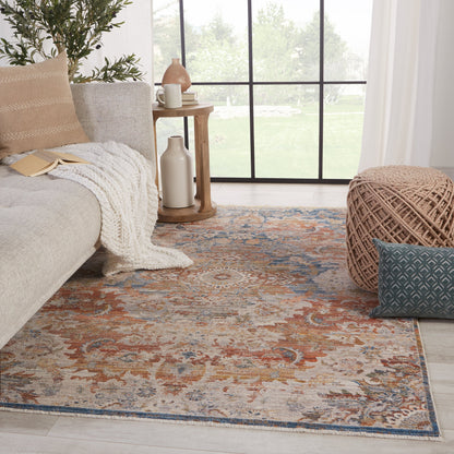Terra TRR05 Rug by Jaipur Living in blue, orange. Made from 100% polyester in a unique style.