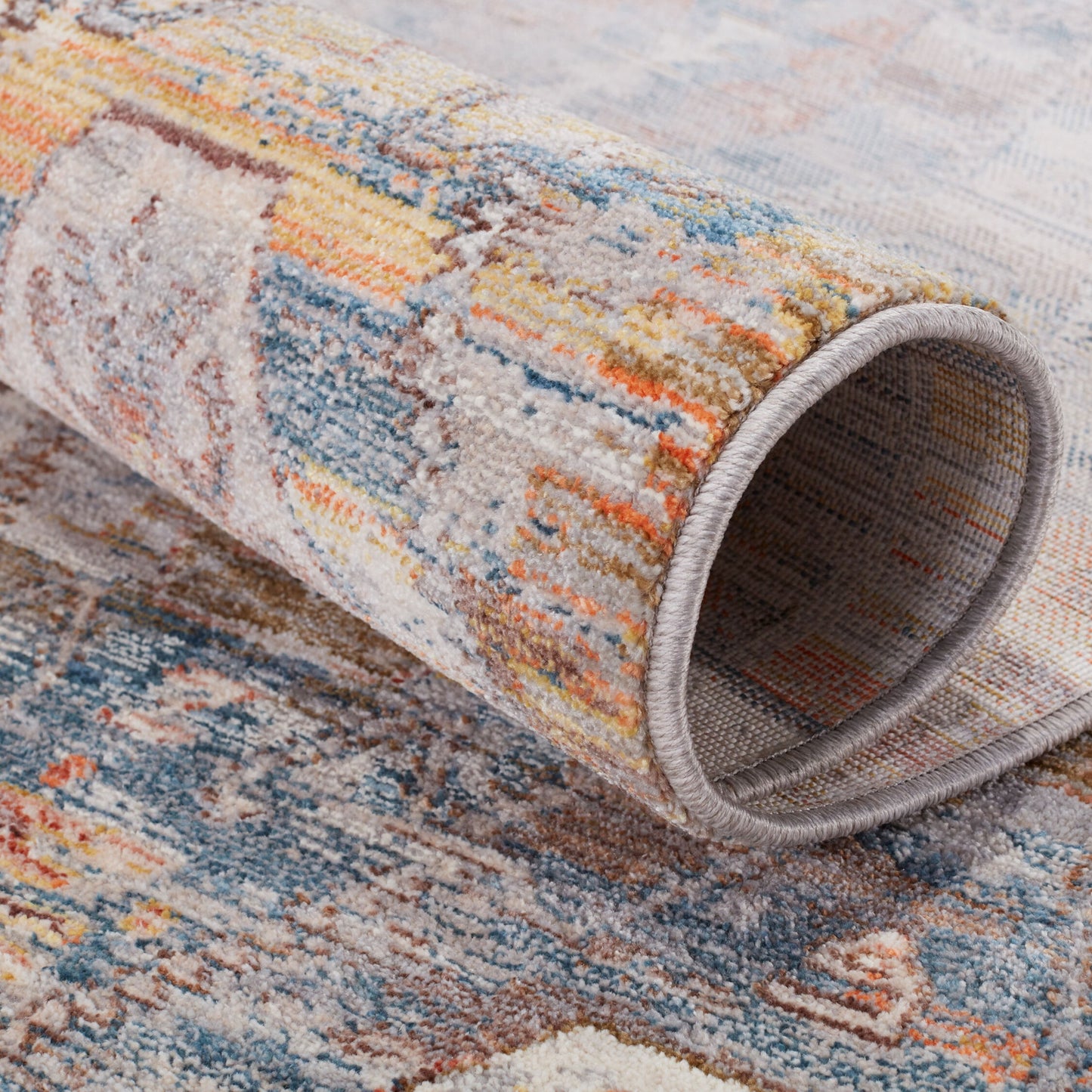 005 SI-1782300,SI-1782301 | Closeup | Terra TRR11 Rug by Jaipur Living in multicolor, ivory. Made from 100% polyester in a unique style.