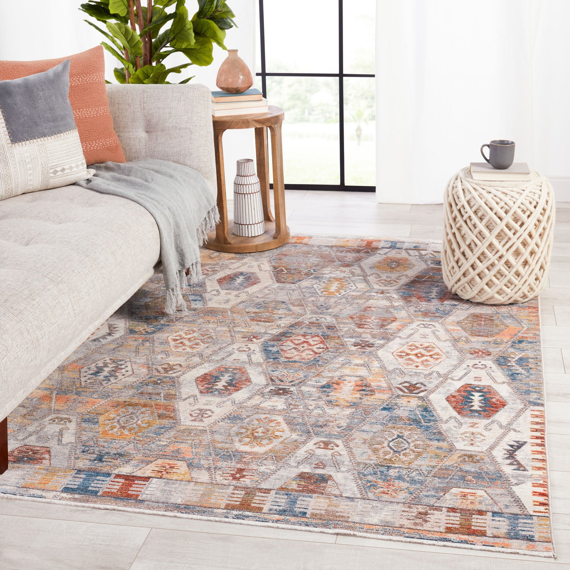 Terra TRR11 Rug by Jaipur Living in multicolor, ivory. Made from 100% polyester in a unique style.