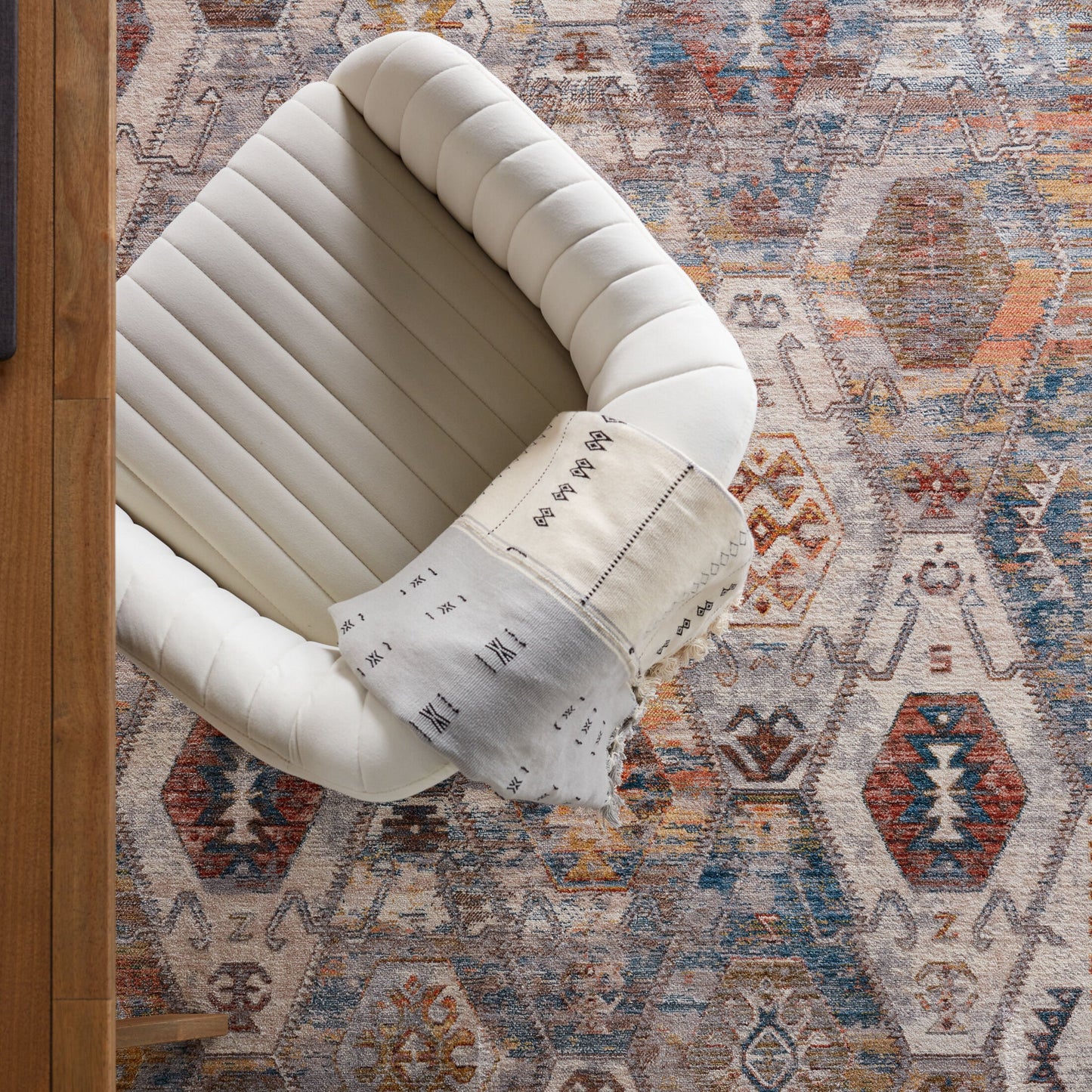 006 SI-1782300,SI-1782301 | Closeup | Terra TRR11 Rug by Jaipur Living in multicolor, ivory. Made from 100% polyester in a unique style.