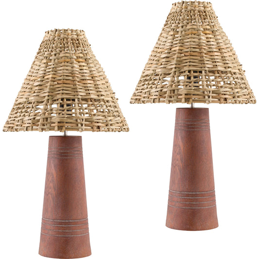Trout Accent Table Lamp by Livabliss. Made from resin, rattan in a unique style.