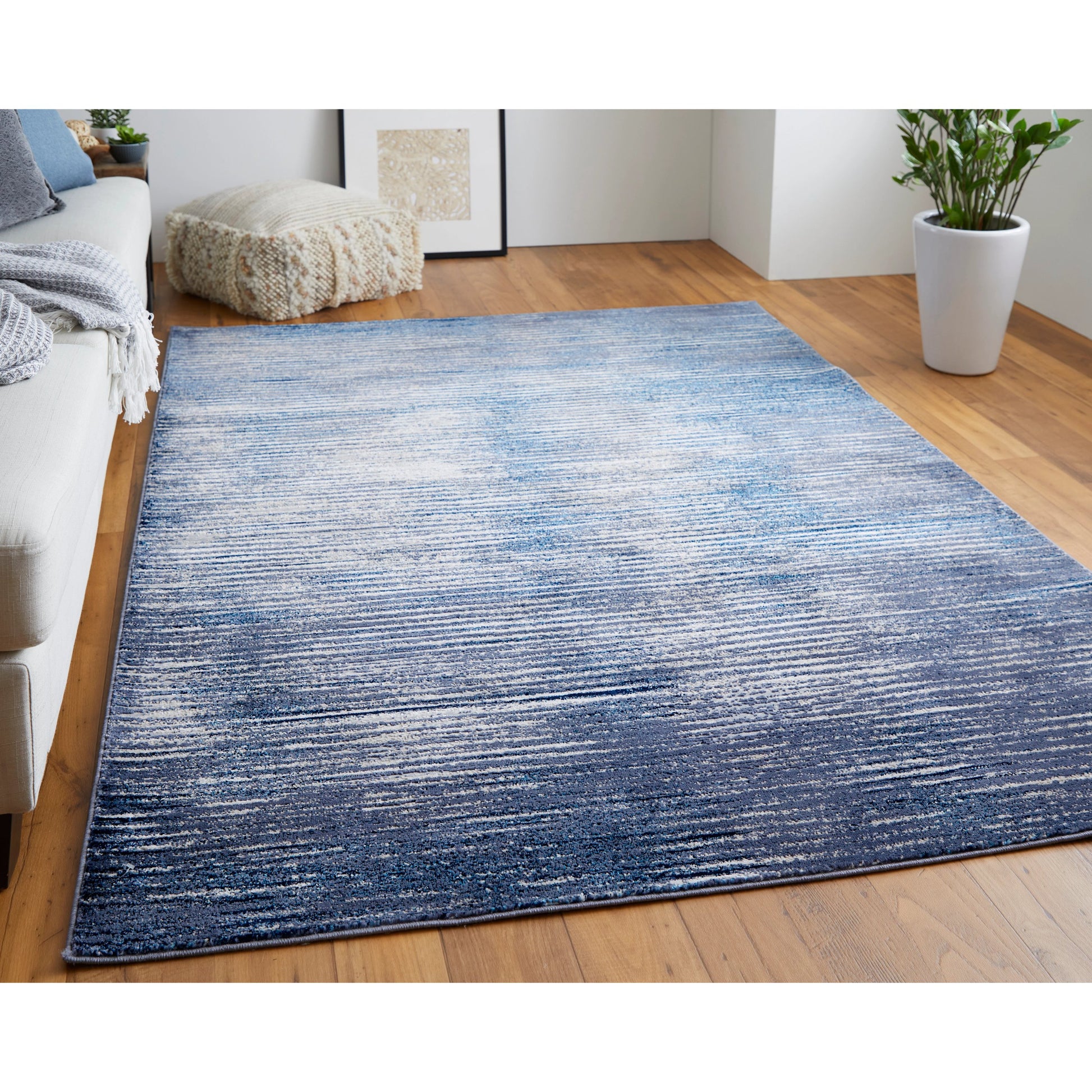Indio Gradient & Rug - 39GXF by Feizy in blue, gray, ivory. Made from unique in a unique style.