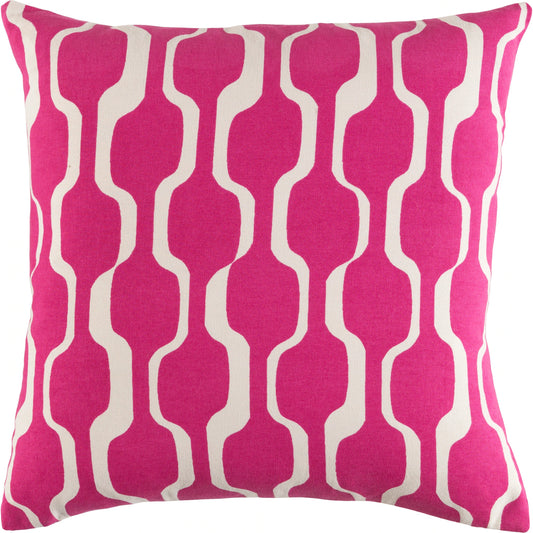 Trudy Pillow - 26483 by Surya in fuchsia, creammain: bright pink, ivory. Made from front: 100% cotton, back: 100% cotton in a modern style.