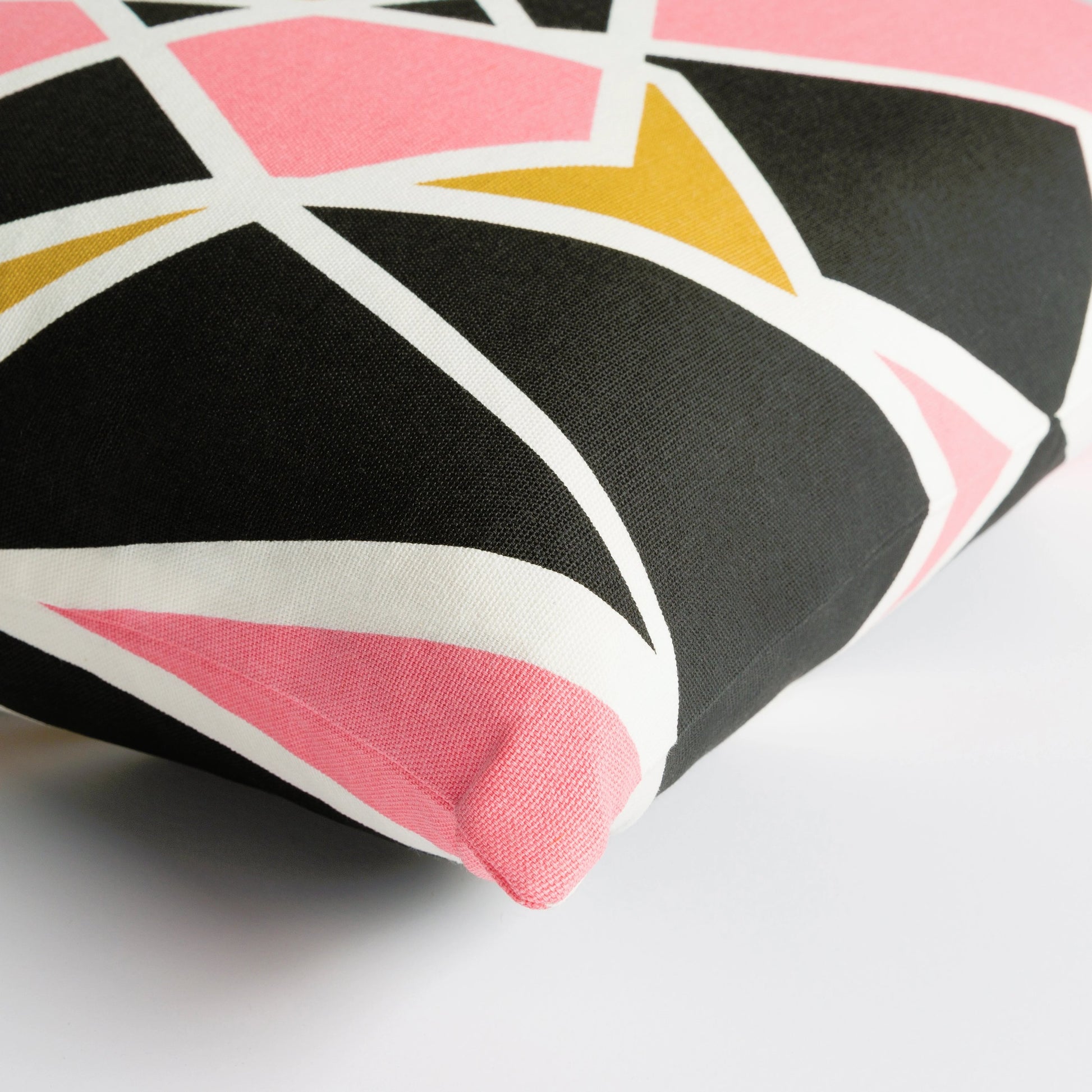 Trudy Pillow - 18663 by Surya in pink, mustard. Made from 100% cotton in a modern style.