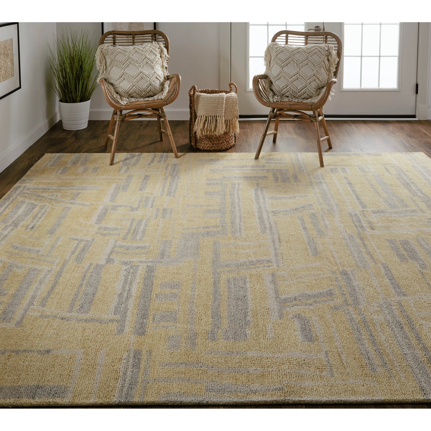 009 SI-2158971,SI-2158972,SI-2158973,SI-2158974,SI-2158975,SI-2158977,SI-2159166 | Lifestyle | Weatherfield Transitional Rug - T06T6004 by Thom Felicia by Feizy Rugs in gold, gray. Made from wool in a unique style.