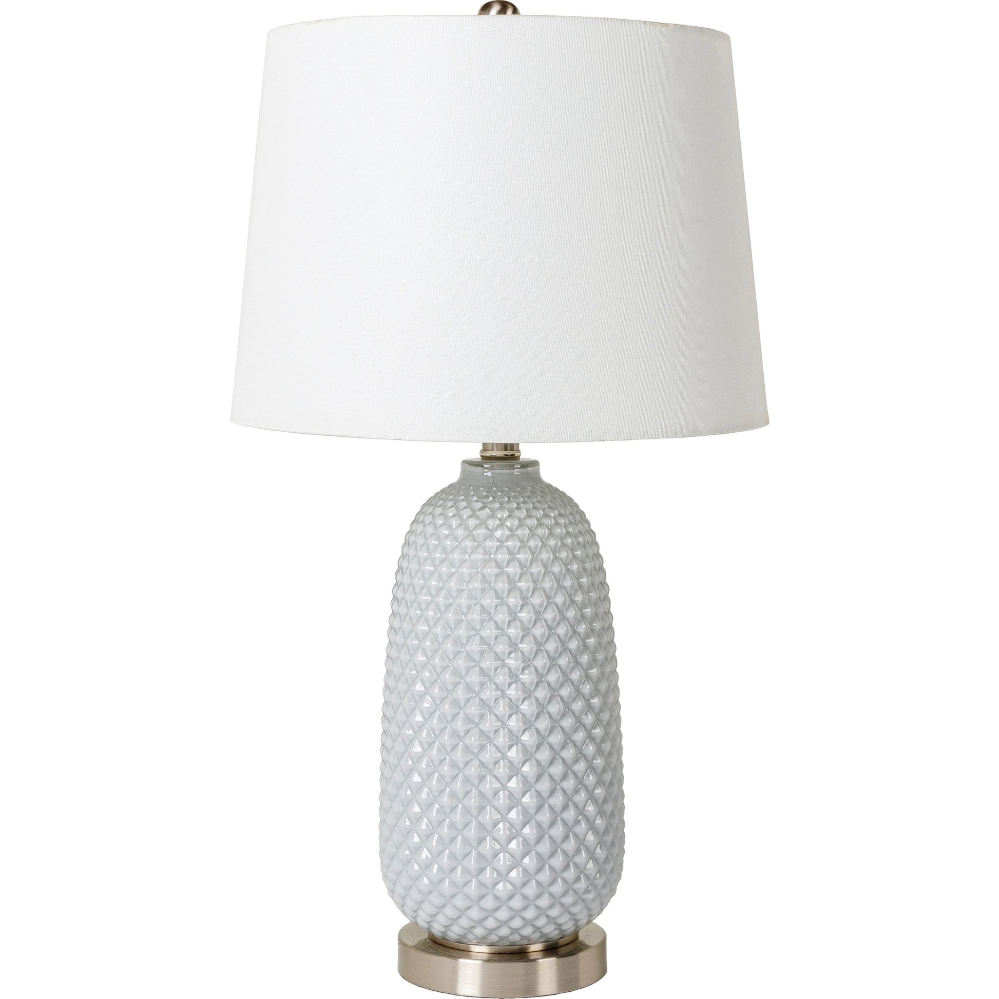 Tory - 32218 by Surya in brushedpaintedbrushed. Made from shade (outside): linen, shade (inside): polyester, body: glass, base: metal, finial: metal, harp: metal in a modern style.
