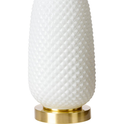 Tory - 32218 by Surya in brushedpaintedbrushed. Made from shade (outside): linen, shade (inside): polyester, body: glass, base: metal, finial: metal, harp: metal in a modern style.