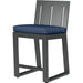 Redondo Outdoor Barstool by Sunset West in grays. Made from aluminum in a modern style.