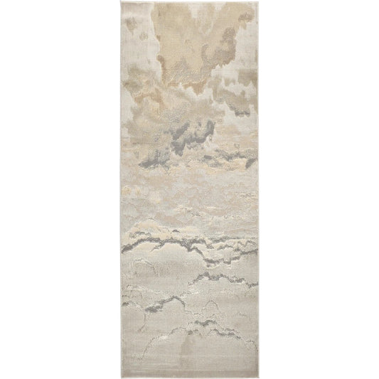 Aura Rug - 3727F by Feizy in ivory, tan, gray. Made from polyester, polypropylene in a unique style.