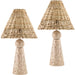 Teslin Accent Table Lamp by Livabliss in washed, stone. Made from travertine, rattan in a unique style.
