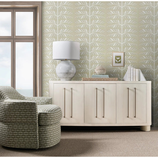 Melange Bar None Credenza by Hooker Furniture in white, maple veneers. Made from figured maple veneers, fabric, 82% polyester, 13% acrylic, 5% linen in a transitional style.