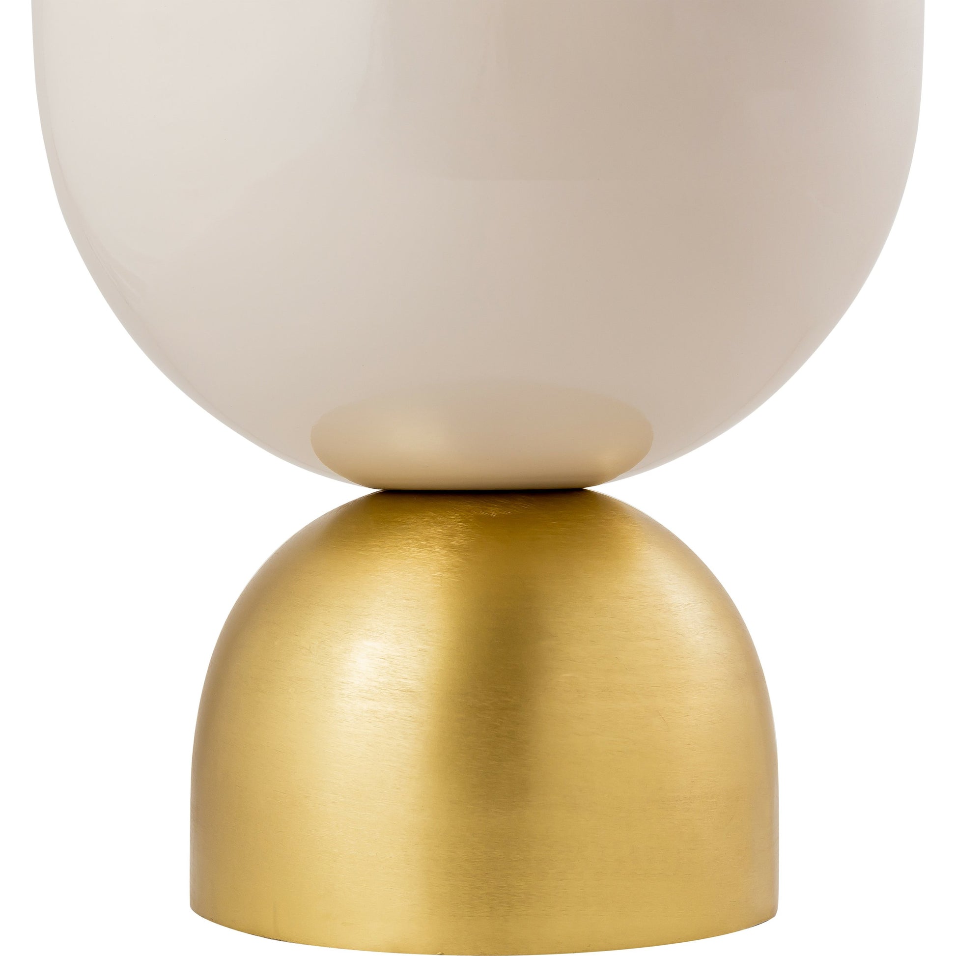 Calista Side Table by Pasargad Home in ivory, brass. Made from iron in a modern style.