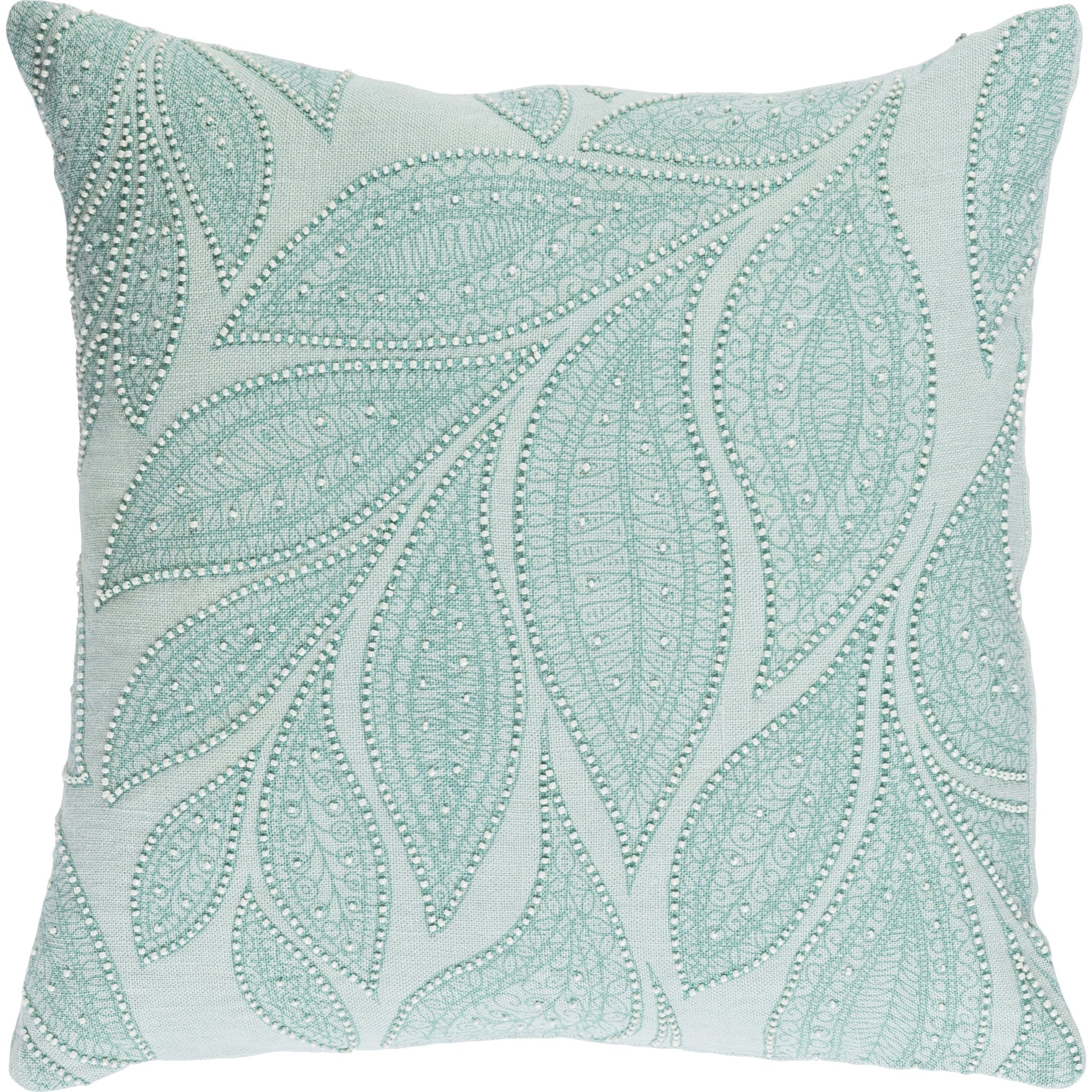 Tansy Pillow - 16242 by Surya in peach, rose, cream. Made from front: 100% linen, back: 100% linen in a modern style.