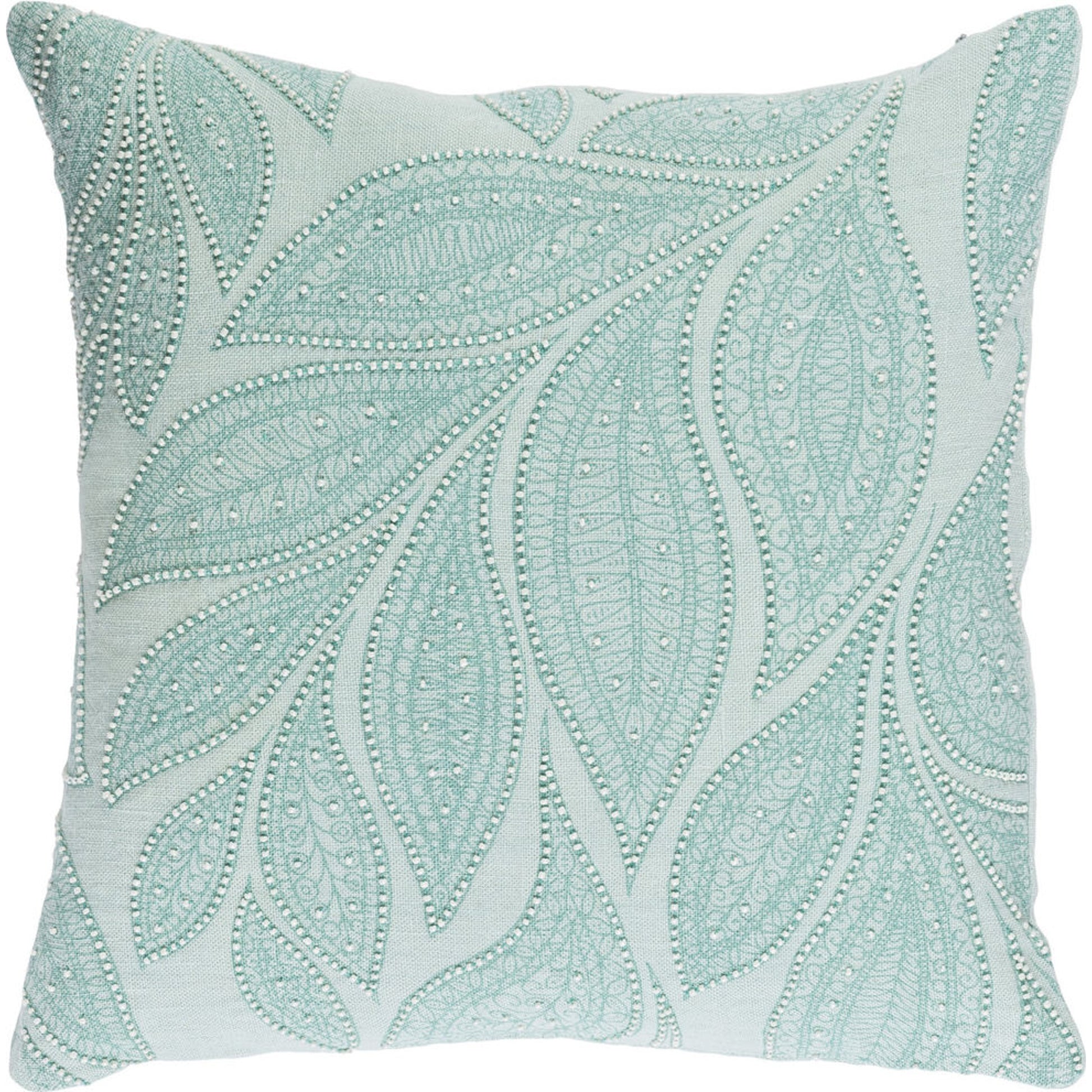 Tansy Pillow - 16242 by Surya in peach, rose, cream. Made from front: 100% linen, back: 100% linen in a modern style.