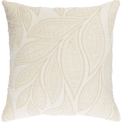 Tansy Pillow - 16242 by Surya in peach, rose, cream. Made from front: 100% linen, back: 100% linen in a modern style.