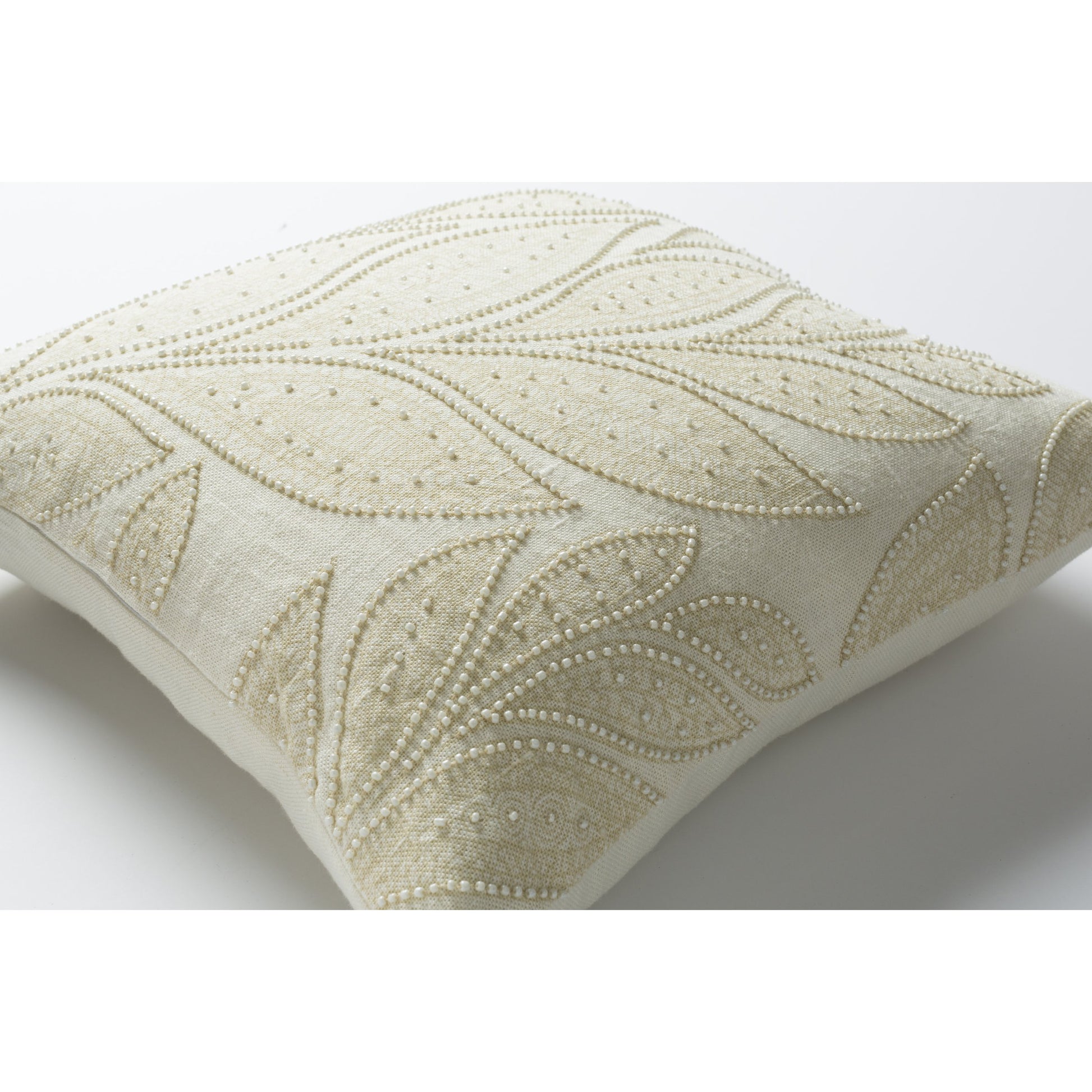 Tansy Pillow - 16242 by Surya in peach, rose, cream. Made from front: 100% linen, back: 100% linen in a modern style.
