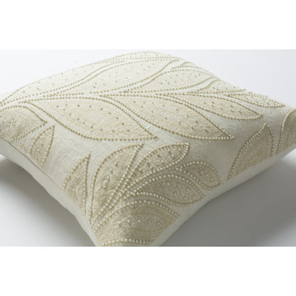 Tansy Pillow - 16242 by Surya in peach, rose, cream. Made from front: 100% linen, back: 100% linen in a modern style.