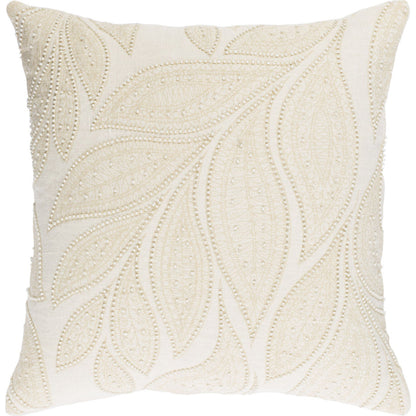 Tansy Pillow - 16242 by Surya in peach, rose, cream. Made from front: 100% linen, back: 100% linen in a modern style.
