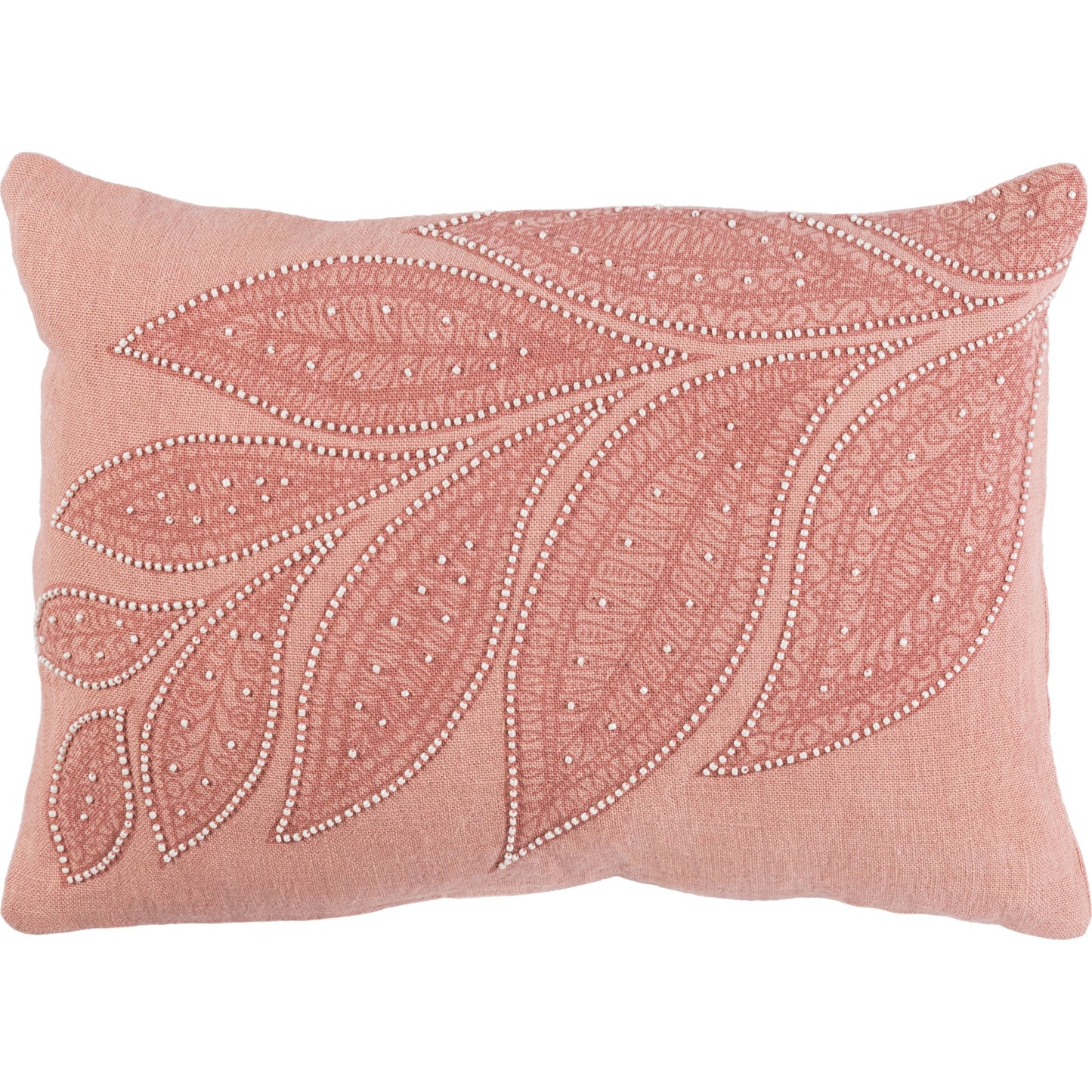 002 S-229606,S-229607 | Primary Silo | Tansy Pillow - 16242 by Surya in peach, rose, cream. Made from front: 100% linen, back: 100% linen in a modern style.