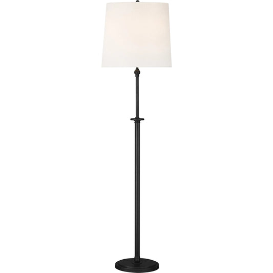Capri Floor Lamp by Visual Comfort & Co. in aged iron. Made from steel in a unique style.