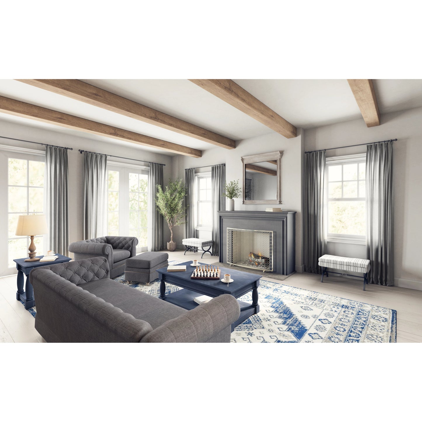 007 SI-2155754 | Lifestyle | Alcove Single Bench by A.R.T. Furniture in sidecar graphite, burnished brass. Made from parrawood solids, iron, fabric, foam in a modern style.