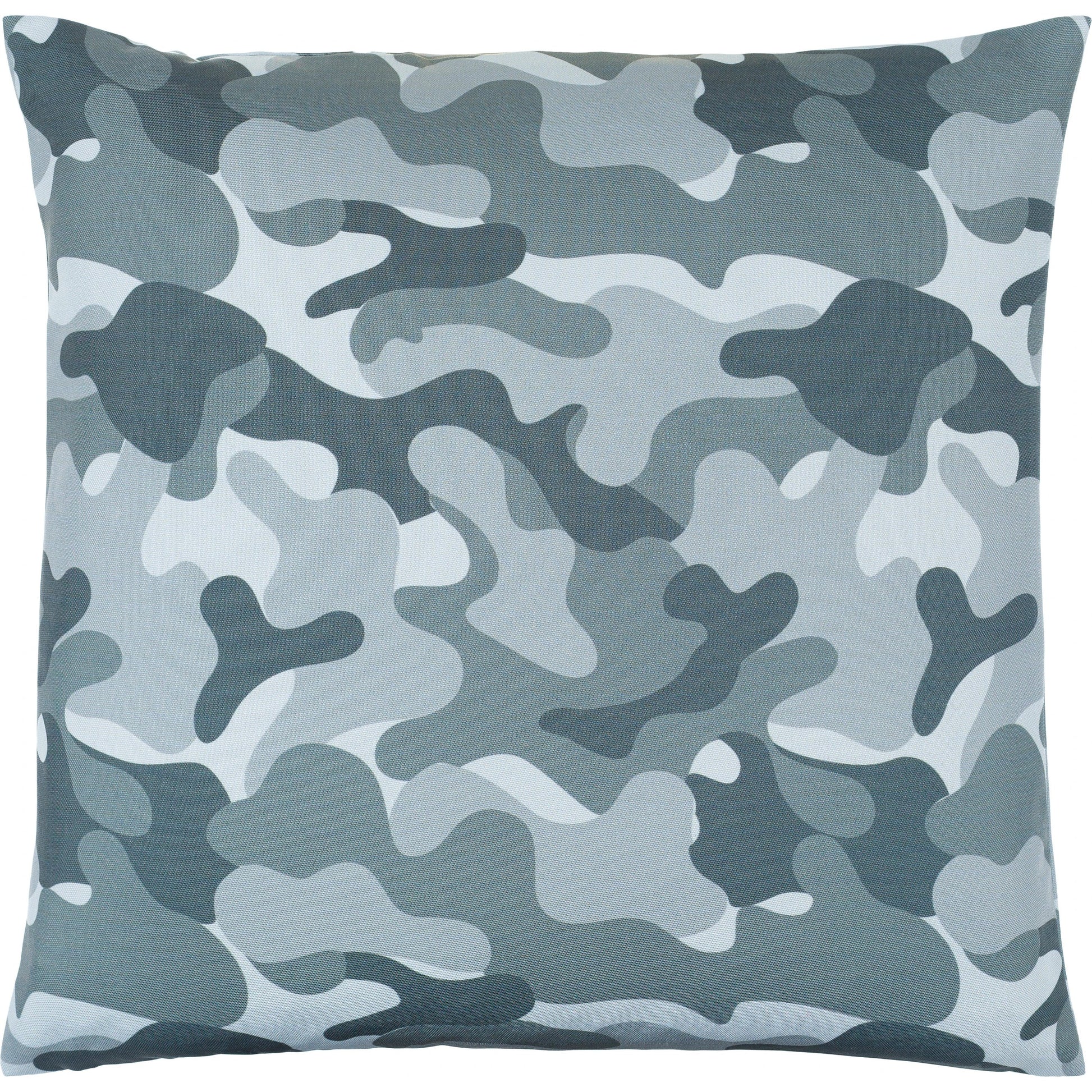 Tactic Pillow - 481663 by Livabliss in nickel, light silver, pewter, slate blue, silver, metallic - silver, slate. Made from front: 100% polyester, back: 100% polyester 