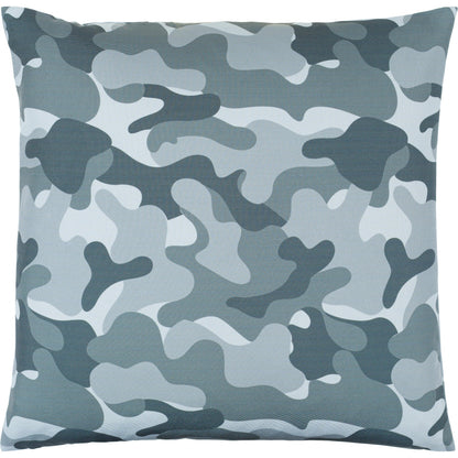 Tactic Pillow - 481663 by Livabliss in nickel, light silver, pewter, slate blue, silver, metallic - silver, slate. Made from front: 100% polyester, back: 100% polyester 