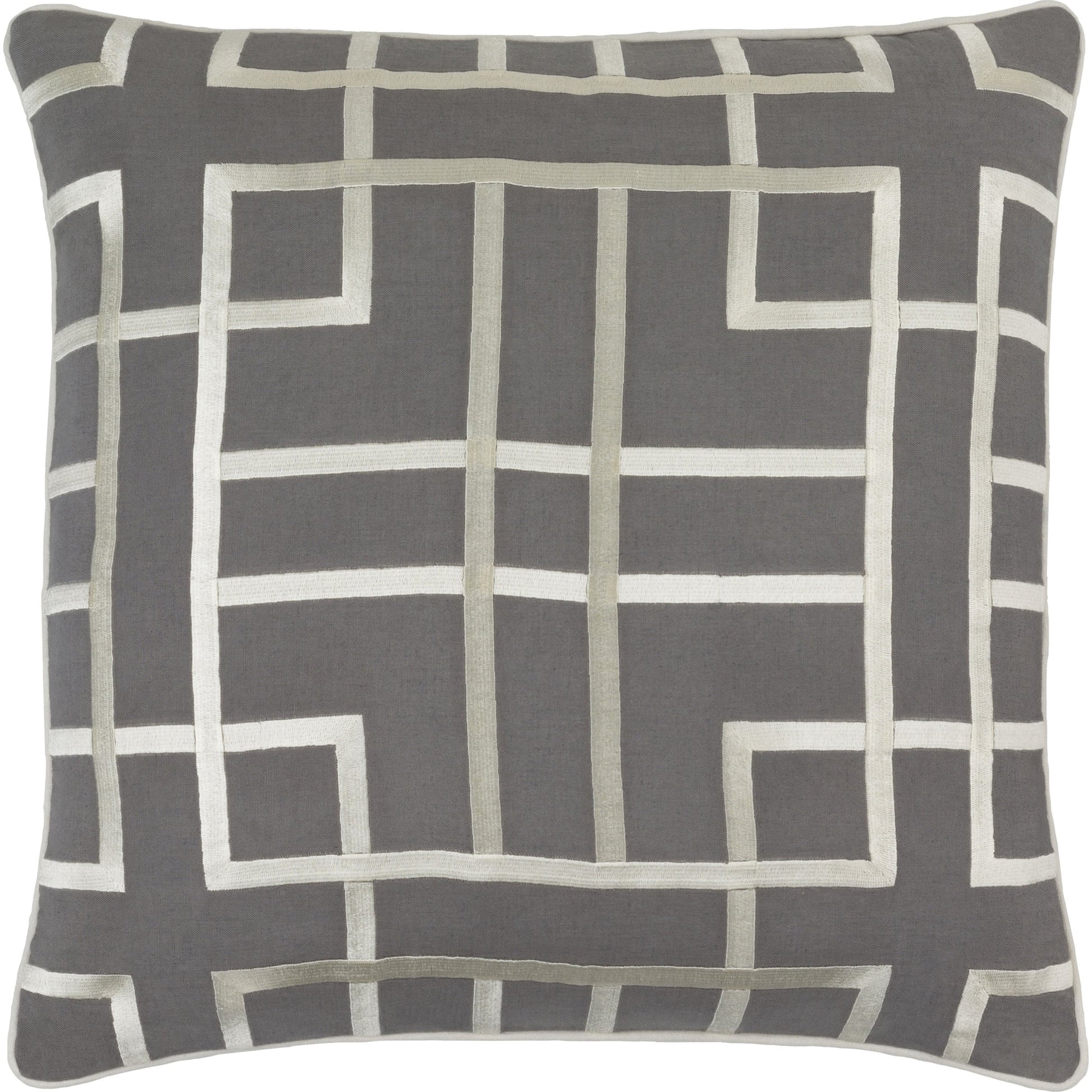 Tate Pillow - 33895 by Surya. Made from 55% linen, 45% cotton in a modern style.