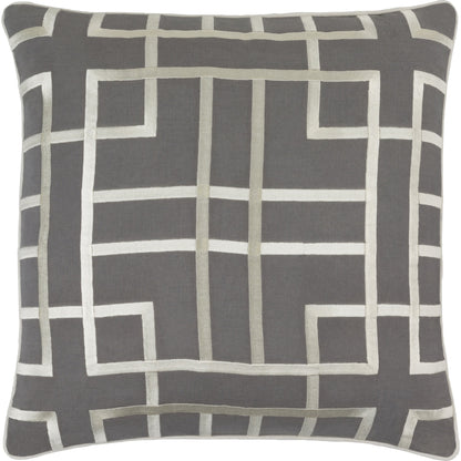 Tate Pillow - 33895 by Surya. Made from 55% linen, 45% cotton in a modern style.