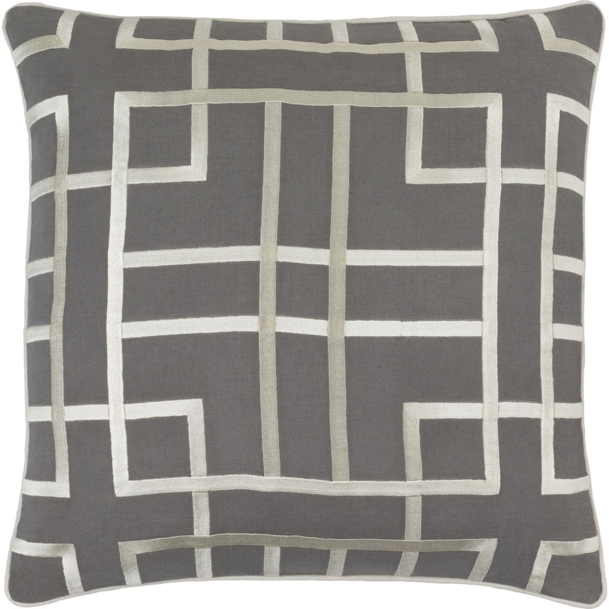 Tate Pillow - 33895 by Surya. Made from 55% linen, 45% cotton in a modern style.