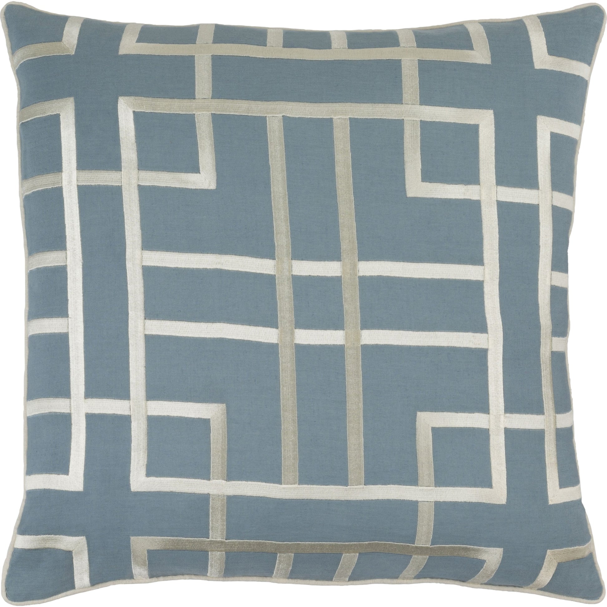 Tate Pillow - 33895 by Surya. Made from 55% linen, 45% cotton in a modern style.