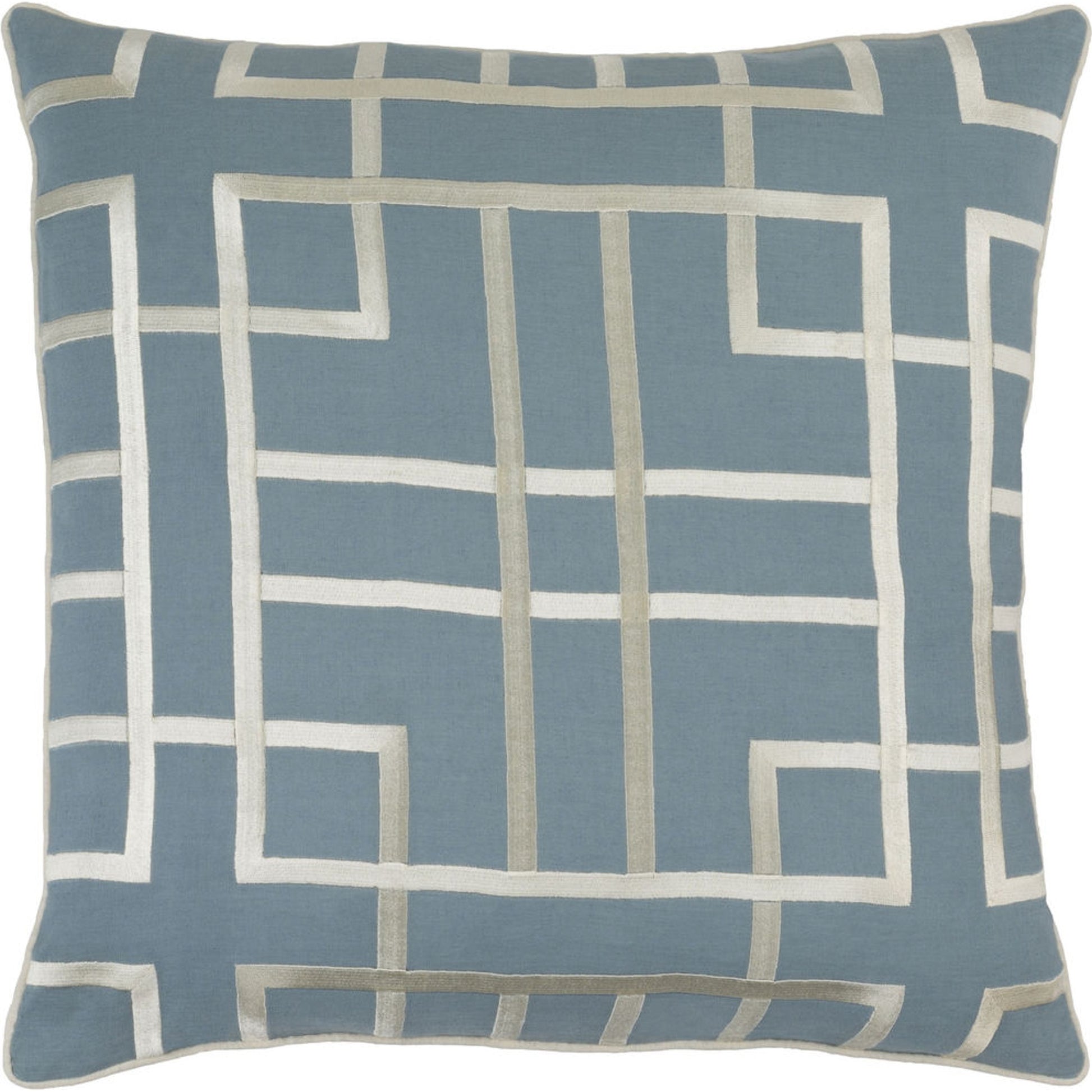Tate Pillow - 33895 by Surya. Made from 55% linen, 45% cotton in a modern style.