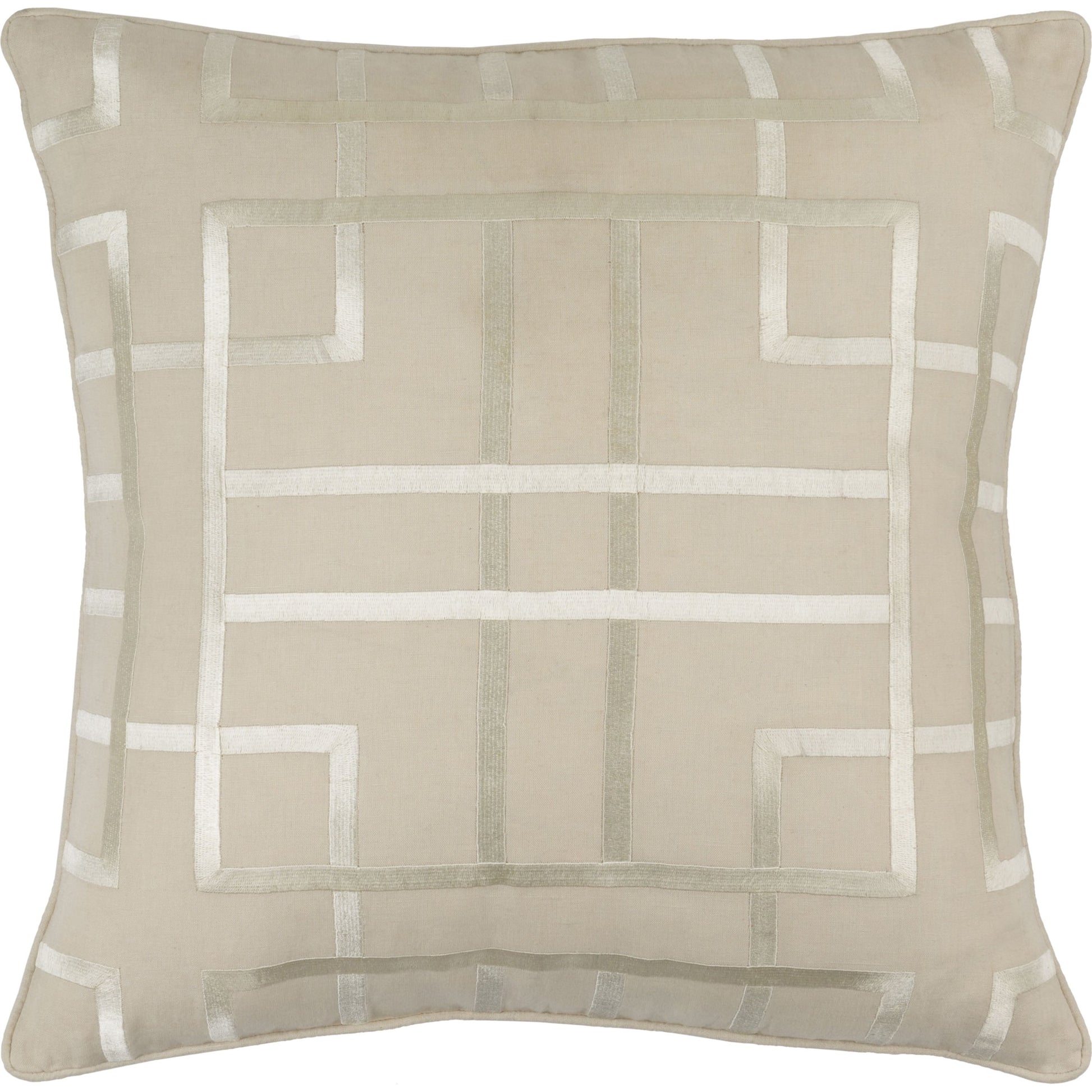 Tate Pillow - 33895 by Surya. Made from 55% linen, 45% cotton in a modern style.