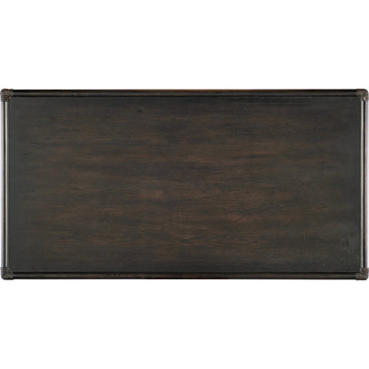 Retreat Pole Rattan Writing Desk by Hooker Furniture. Made from oak, maple veneers, rope in a cottage & farmhouse style.