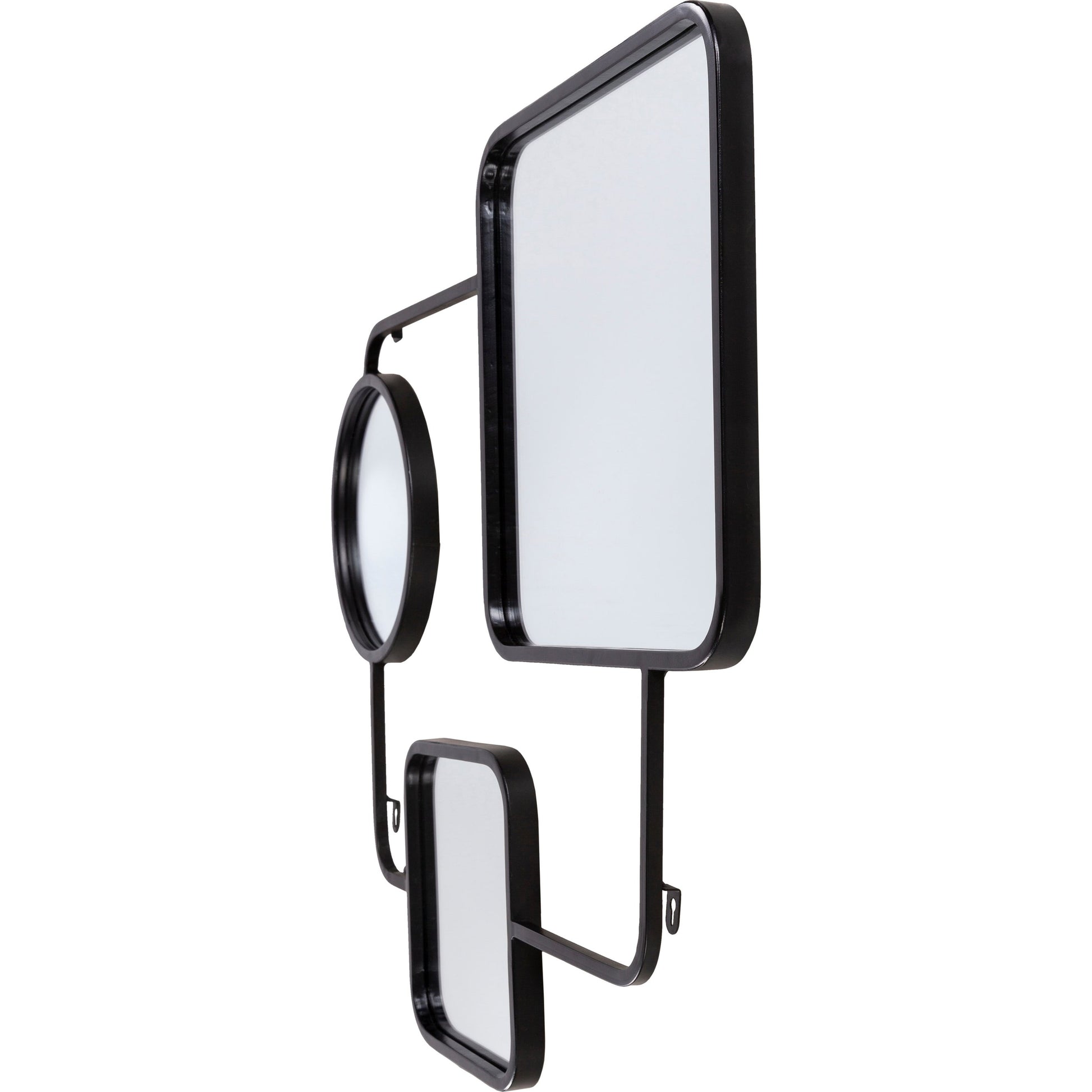 Mattie Indoor/Outdoor Mirror by Surya in black and painted. Made from metal, manufactured wood in a modern style.