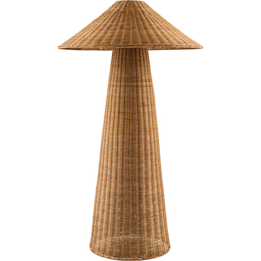 Tuturano Accent Floor Lamp by Surya in wheat. Made from rattan in a rustic style.