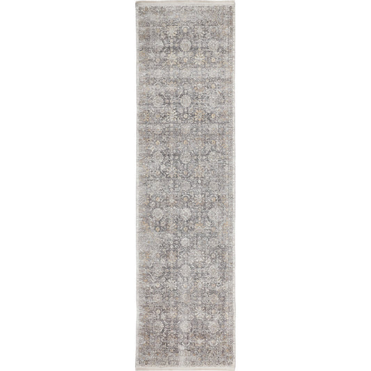 Sarrant Transitional Damask Rug - 3965F by Feizy in gray, silver, tan. Made from viscose, polyester in a unique style.