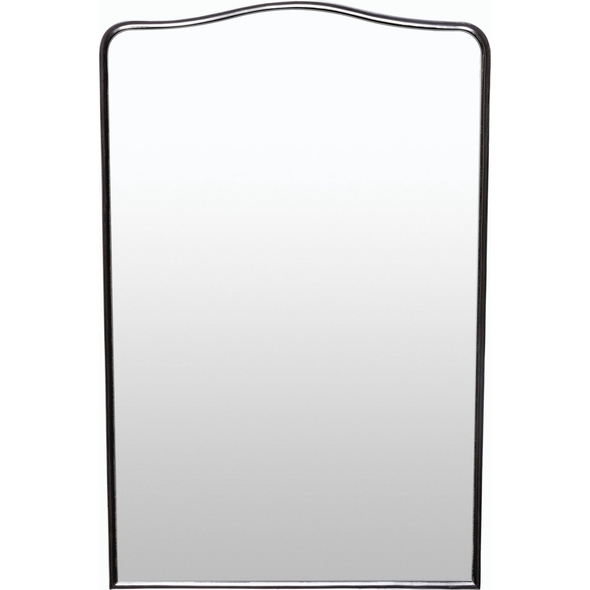 August Mirror by Livabliss in frame: black and matte. Made from manufactured wood in a modern style.