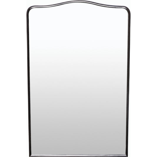August Mirror by Livabliss in frame: black and matte. Made from manufactured wood in a modern style.