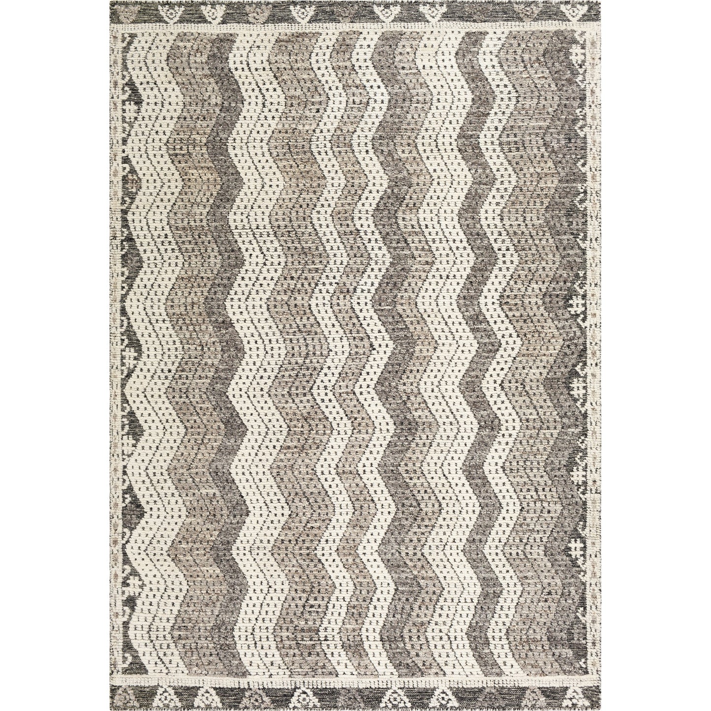 001 SR-881152,SR-881153,SR-881154,SR-881156 | Primary Silo | Tunus TUN-2302 Indoor/Outdoor Rug by Surya in ivory, medium gray, black, dark brown. Made from 100% new zealand wool in a unique style.