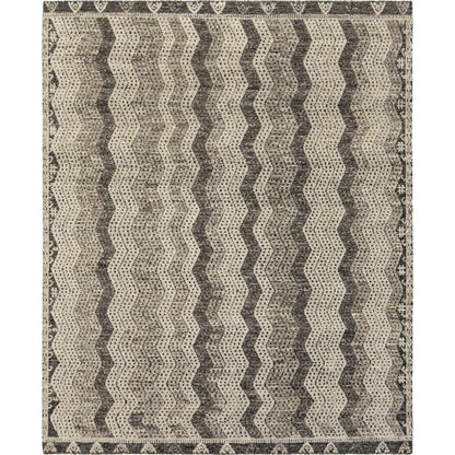 Tunus TUN-2302 Indoor/Outdoor Rug by Surya in ivory, medium gray, black, dark brown. Made from 100% new zealand wool in a unique style.