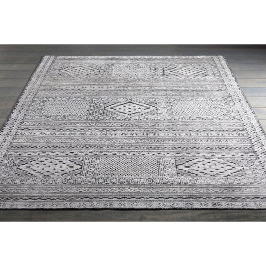 Tunus Rug - 24896 by Surya in black, off-white, charcoal. Made from 70% new zealand wool, 30% viscose in a unique style.
