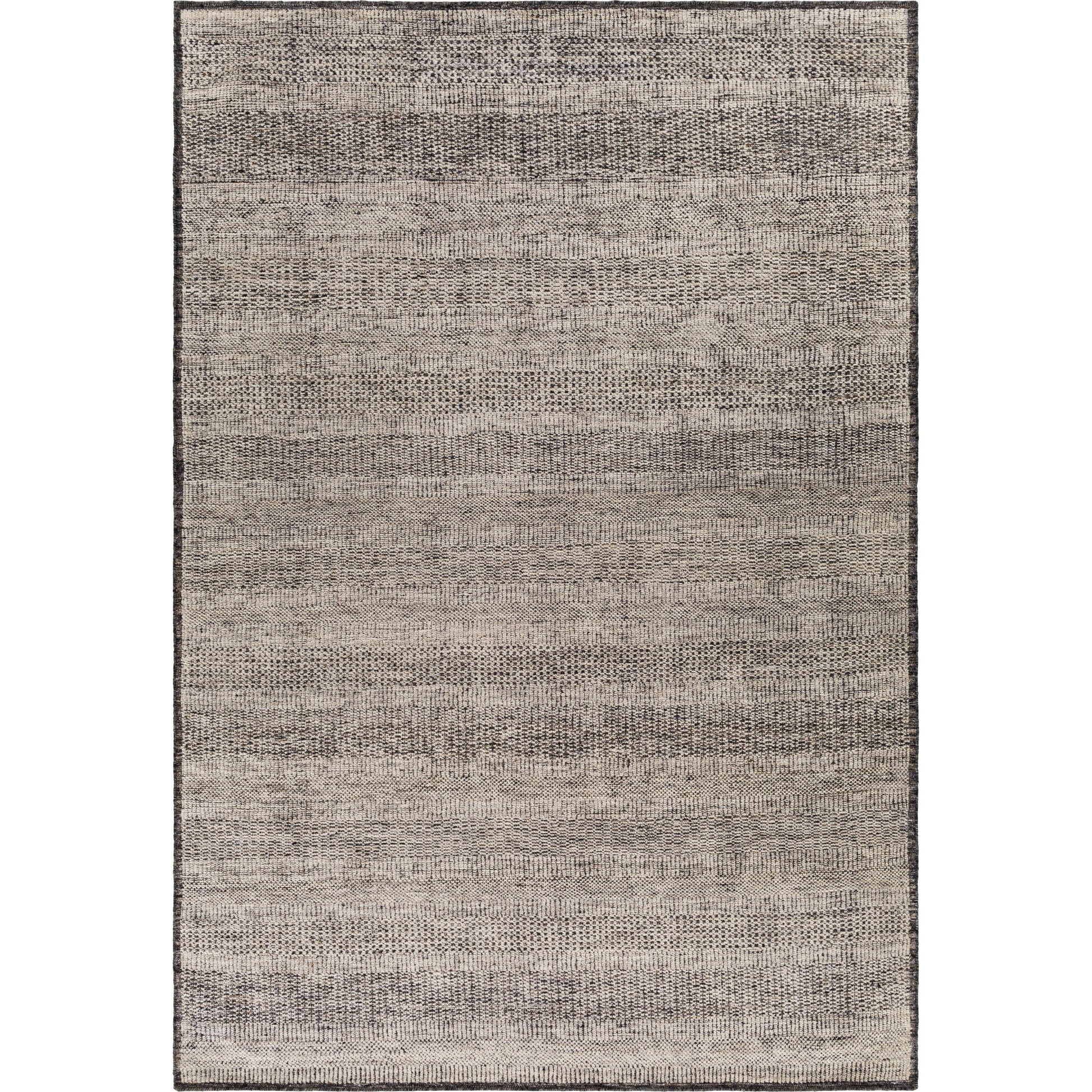 Tunus TUN-2305 Rug by Surya in gray, off-white, black, light sage. Made from 80% new zealand wool, 20% viscose in a unique style.